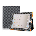 Grey Leather Case With Lattice For iPad2
