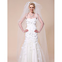 Three-tier Cathedral Wedding Veils With Pencil Edge