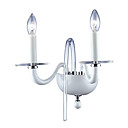 crytal aplique de 2 luces en blanco