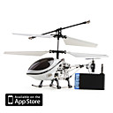 3 canais i-helicóptero 777-170 com giroscópio controlado por iphone / ipad / itouch ipod (branco)