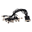 varones VGA de 15 pines salir a niña de 8 BNC y de 4 conectores RCA hembra del cable para el sistema de circuito cerrado de televisión