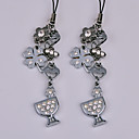 Clover Pandent Cell Phone Charms (set of 6 pairs)