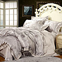 Elegant Jacquard 4-piece Queen-size Duvet Cover Set