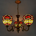 40w antiken inspiriert Kronleuchter mit 3 Lampen - Lotus gemusterten Lampenschirm
