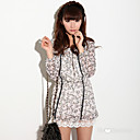 pu gedruckt Chiffon-Kleid