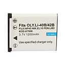  1200mah 3.7v appareil photo numérique batterie li-40b/li-42b pour Olympus FE-5500 et plus