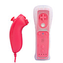  2-in-1 MotionPlus Remote Controller and Nunchuk + Case for Wii (Pink)
