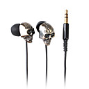 especiales auriculares de 3,5 mm cable de cráneo con estilo de 1,2 m (negro)