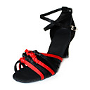en satin noir et rouge supérieure chaussures danse de salon des chaussures pour les femmes latino-