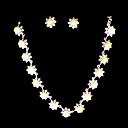 Rhinestone/Freshwater Pearls And 925 Silver Necklace & Earring Set