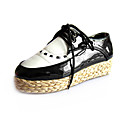 Patent Leather Upper Platform Heel Closed Toe With Lace-up Honeymoon Shoes More Colors Available