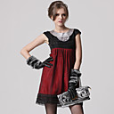 TS Stereoscopic Decoration Cape Sleeves Organza Dress