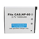 1400mAh 3.7V Digital Camera Battery CNP60 for CASIO QV-R3 QV-R4