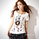 simples impresso t-shirt