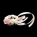 rosa precioso con flores de papel blanco de la boda de flores muñeca niña de las flores
