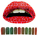 5 Pcs Lip Tattoo and 10 Pcs Nail Stickers
