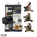 3 handmade Damaskus Tattoo Gun Kit mit LCD Power