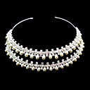 magnifique avec strass mariée mariage tiare de perles d'imitation / bandeau / coiffe