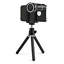 Telescopio con Zoom 10X, treppiede e custodia posteriore per iPhone 4/4S - Nero