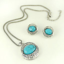 Green Rammel Earring and Sweater Chain