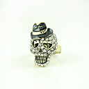 cranio Anello - strass in lega