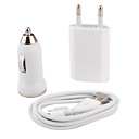 Kit di ricarica 3-in-1 per iPhone 4/4S/3G/3GS/iPod - presa EU