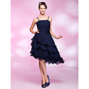 A-line Spaghetti Straps Asymmetrical Chiffon Cocktail Dress