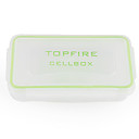water-proof plastic doorzichtige case voor de batterij 18650,16340 batterij (wit)