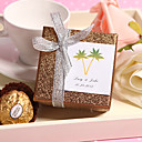 Personalized Gold Favor Box With Silver Bow (Set of 24)