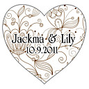 Personalized Heart Favor Stickers - Love Spring (pack of 90)
