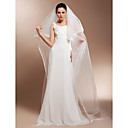Two-tier Chapel Wedding Veils With Finished Edge