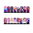 12st nail art folie armor wraps patch stickers-paars-serie