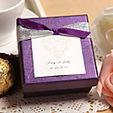 Personalized Purple Favor Box With Double Bow (Set of 24)