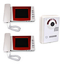4 Inch Handset Color Video Door Phone 8 IR LED (1 Camera + 2 Monitor)