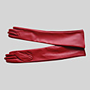 faux cuir doigts d'opéra longueur de fête / soirée des gants