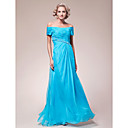 A-line Off-the-shoulder Floor-length Chiffon Mother of the Bride Dress