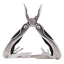 Stainless Steel Multi-Function Pocket Foldable Pliers Toolkit - Silver