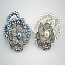 vrouwen kristal bloem parel armband
