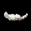 bianco e rosa rose ragazza ghirlanda di fiori / copricapo