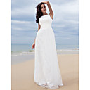  Sheath / Column Jewel Tulle Wedding Dress With Wrap