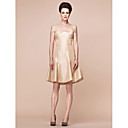A-line Off-the-shoulder Knee-length Taffeta Mother Of The Bride Dress