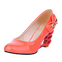 Patent Leather Cutout Wedge Heel Pumps (More Colors)
