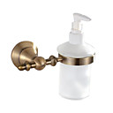 sólido branco bronze parede dispensador de sabão líquido