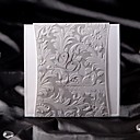 Gorgous Silver Embossed Folded Wedding Invitation (Set of 50)