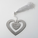 signet personnalisé coeur en forme avec le gland (jeu de 4)