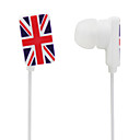 Royaume-Uni drapeau national dans les écouteurs intra-auriculaires