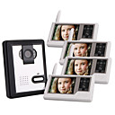 Four 2.4GHz Wireless 3.5 Inch Touch Screen Monitors Video Door Phone with Camera