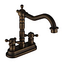 antike 4 Zoll Chrom Centerset Waschbecken Wasserhahn