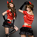 Evil Series Red Horns Polyester Sexy Uniform (3 Pieces)