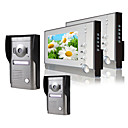 duas de 7 polegadas de monitor de vídeo de cor sistema de telefone da porta (2 liga câmera tampa à prova de intempéries)